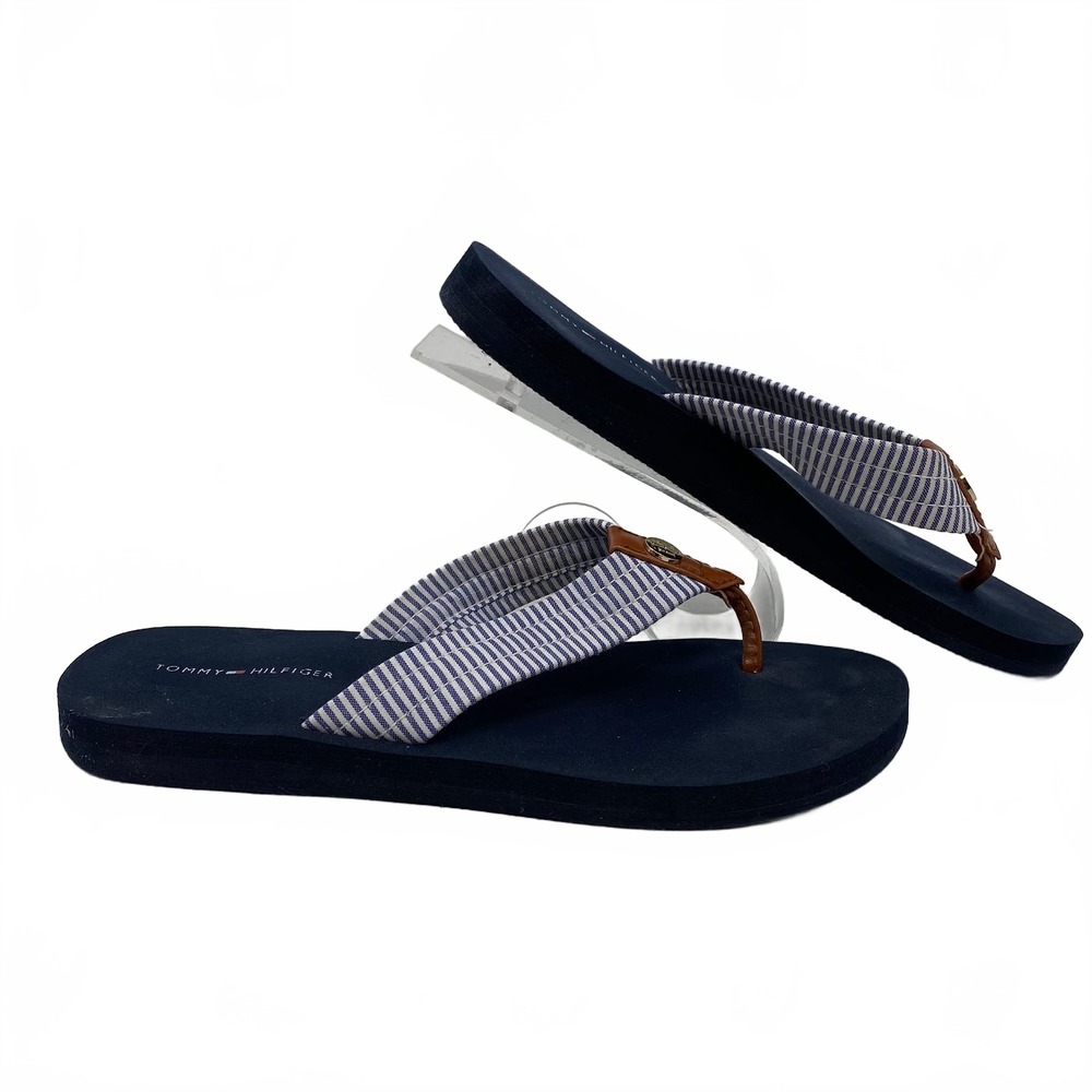 Tommy Bahama Blue White Sandals | Womens 7